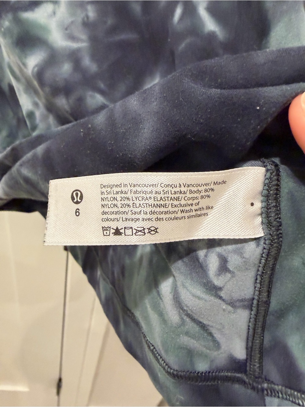 Lululemon Align Waist-Length Racerback Tank Diamond Dye Silver Blue Tidewater - Picture 5 of 5